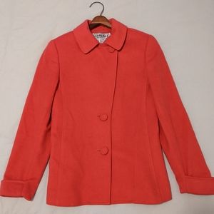 Coral pink cashmere jacket